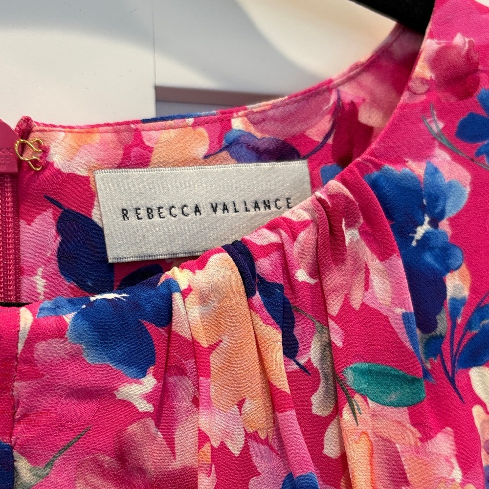Rebecca Vallance Floral Pink and Blue Women's Dress - Picture 2 of 3